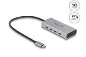 USB Hub - DeLOCK - hub - 10 Gbps PD 85 Watt with 30 cm connection cable - 5 ports USB Hub - USB 3.0 - 5 porte - Grey - 64235