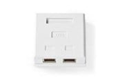 Nätverks tillbehör - Nedis Network Wall Box | On-Wall | 2 port(s) | STP CAT6 - CCGB89130WT