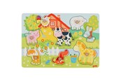 Pusselspel - Goki - Farm animals lift-out puzzle - (57392) Trä - 57392
