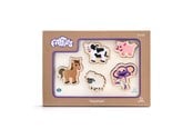 Babyleksaker - Fantorangen & Fantus  WOODEN PUZZLE FARM ANIMALS 31.5X22CM - 112063