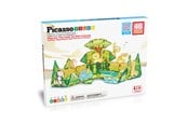 Byggset - PicassoTiles Safari 46-delars magnetsats med 8 figurer - PTQ12