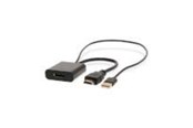 Displaykabel - Nedis HDMI Adapter | HDMI Connector | DisplayPort Male / USB-A Male - CCGB34300BK02