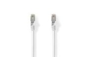 Nätverkskabel - Nedis Cat 8.1 Network Cable | S/FTP | RJ45 Male | RJ45 Male - Vit - 20m - CCGL85520WT200