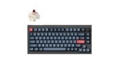 Tangentbord - Keychron V1 MAX QMK/VIA Wireless RGB Hot Swap Jupiter Brown - Carbon Black - Tangentbord - Nordisk - Svart - V1M-D3-BO