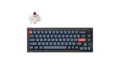 Tangentbord - Keychron V2 MAX Wireless QMK/VIA Hot Swap Jupiter Brown - Carbon Black - Tangentbord - Utan Numpad - Nordisk - Svart - V2M-D3-BO