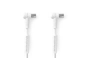Antennkabel - Nedis Coaxkabel | IEC (Coax) Male | IEC (Coax) Female | Vernikkeld | 120 dB | 75 Ohm | Viervoudig Afgeschermd | 3.00 m | Rond | PVC | Wit | Label coaxial cable - CSGL40120WT30