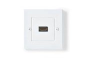 Displaykabel - Nedis HDMI Wall Box | 4K@60Hz | HDMI™ Output | Black | 18 Gbps | Gold Plated - CVGB34950WT