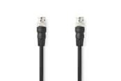 Antennkabel - Nedis BNC Video Cable | BNC Male | BNC Male | Nickel Plated | 75 Ohm | 1.00 m - CVGL01000BK10