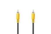 Displaykabel - Nedis Composite Video Cable | Nickel Plated | 480p | 5.00 m | Round | PVC | Black - CVGL24100BK50