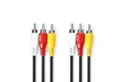 Displaykabel - Nedis Composite Video Cable | Nickel Plated | 480p | 1.50 m | Round | PVC | Black - CVGL24300BK15
