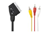 Displaykabel - Nedis video / audio cable - composite video / audio - 1 m - CVGP31130BK10