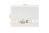 Konferens & Presentation - Nobo Infinity Frameless Magnetic Whiteboard 1200x900mm - 1915715