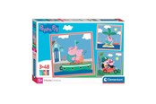 Pusselspel - Clementoni Jigsaw Puzzle Super Color Square Peppa Pig 3x48pcs. Golv - 25293