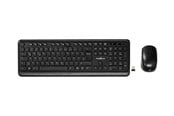 Tangentbord - Nedis - keyboard and mouse set - QWERTZ - German - black Input Device - Tastatur & Mus set - Tysk - Svart - KBMCW100BKDE