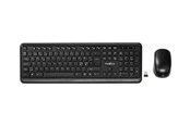 Tangentbord - Nedis - keyboard and mouse set - QWERTY - Nordic - black - Tastatur & Mus set - Nordisk - Svart - KBMCW100BKND