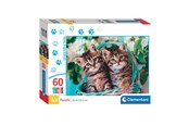Pusselspel - Clementoni Jigsaw Puzzle Super Color Lovely Kitty Twins 60 pcs. Golv - 26599