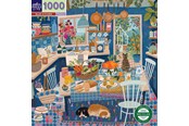 Pusselspel - eeBoo Puzzle 1000 pcs - Blue Kitchen - EPZTBUK