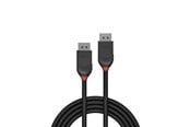 Displaykabel - Lindy Black DisplayPort 1.2 Cable - 0.5m - 36490