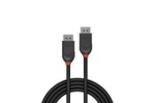 Displaykabel - Lindy Black DisplayPort 1.2 Cable - 1m - 36491