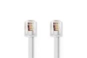 Kabeltelefoni - Nedis Telecom Cable | RJ11 Male | RJ11 Male | 10.0 m - TCGB90200WT100