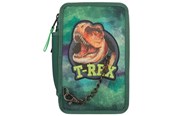 Skoltillbehör - Depesche Dino World - T-rex - Triple Pencil Case - Green with Chain - 412506