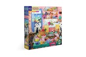 Pusselspel - eeBoo Puzzle 1000 pcs - Pink Kitchen - EPZTPNK
