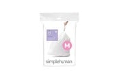 Rengöring - Simplehuman Kod M skräddarsydda soppåsar, förpackning med 20, vit - CW0173