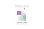 Rengöring - Simplehuman Kod U skräddarsydda soppåsar, förpackning med 20, vit - CW0217