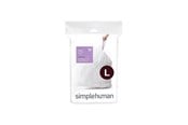 Rengöring - Simplehuman Kod L skräddarsydda soppåsar, förpackning med 20, vit - CW0405