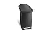 Avfallssortering - Simplehuman 10L smal pedalhink, svart plast - CW1329
