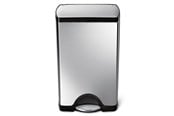 Avfallssortering - Simplehuman 38L rektangulär pedalhink, borstat rostfritt stål - CW1814