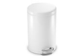 Avfallssortering - Simplehuman 4,5L rund pedalhink, vit stål - CW1853CB
