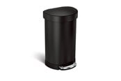 Avfallssortering - Simplehuman 45L halvrund pedalhink, svart - CW2099