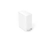 Avfallssortering - Simplehuman 5L smal pedalhink, vitt rostfritt stål - CW2102