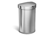 Avfallssortering - Simplehuman 45L halvrund sensorsoptunna, borstad - ST2009