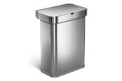 Avfallssortering - Simplehuman 58L rektangulär sensorsoptunna med röststyrning, borstad - ST2031