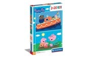 Pusselspel - Clementoni Jigsaw Puzzle Super Color Peppa Pig 2x20pcs. Golv - 24797