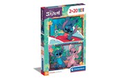 Pusselspel - Clementoni Jigsaw Puzzle Super Color Disney Stitch 2x20pcs. Golv - 24809