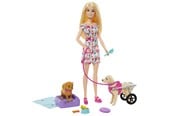 Dockor & Tillbehör - Barbie Doll with Pup and Dog in a Wheelchair - HTK37