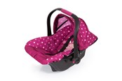 Docka, bamse och tillbehör - Bayer Design Deluxe Car Seat with Canopy for Dolls - Rose w/ dots - 67967AA