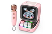 Bärbar & festhögtalare - Divoom Ditoo-Mic Mini Karaoke Machine Pixel Art Bluetooth Speaker - Pink - 6958444603858