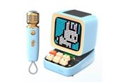 Bärbar & festhögtalare - Divoom Ditoo-Mic Mini Karaoke Machine Pixel Art Bluetooth Speaker - Blue - 6958444603889