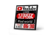 Gadget - Divoom Pixoo64 64x64 Pixel Art LED Display Social Media Counter - 6958444603780