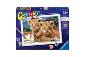 Kreativa spel - Ravensburger CreArt Painting by Numbers - Little Lion Cubs - 236169