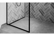 Duschväggar, duschkabiner och tillbehör - Unidrain GlassLine shower screen, Transparent with black frame, 1000 mm - 5117.1000