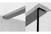 Duschväggar, duschkabiner och tillbehör - Unidrain GlassLine top rail Right Brushed steel - 5310.1202