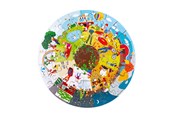 Pusselspel - Bigjigs Wooden Seasons Floor Puzzle Round 50 pcs. Trä - 33003