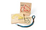Pusselspel - Bigjigs Wooden Puzzle by Numbers - Construction 8 pieces. Trä - 34049