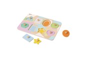 Babyleksaker - Classic World Wooden Nipple Puzzle Shapes 8pcs. - 40063