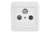 Nätverks tillbehör - Nedis wall plate box - SWBX100WT